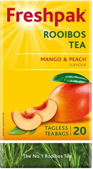 Freshpak Rooibos Mango & Peach Flavoured Tea Box (20 Bags) | Shop Online