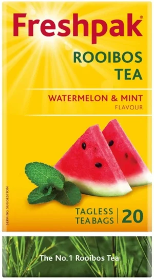 Freshpak Rooibos Watermelon & Mint Flavoured Tea Box (12 x 20 Bags) | Shop Online