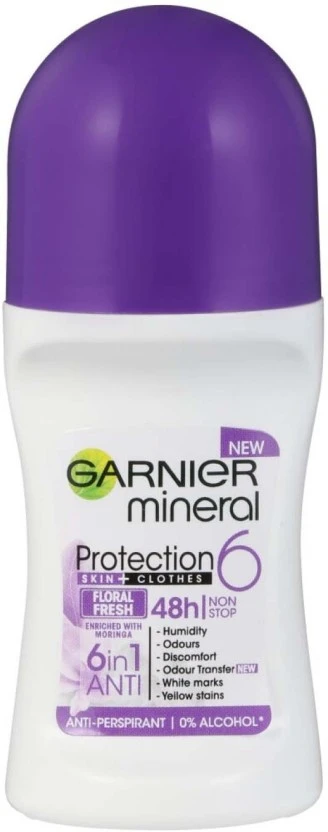 Garnier Roll On Ladies Floral Fresh Deodorant - For Women (50 ml Pack of 6) | Shop Online