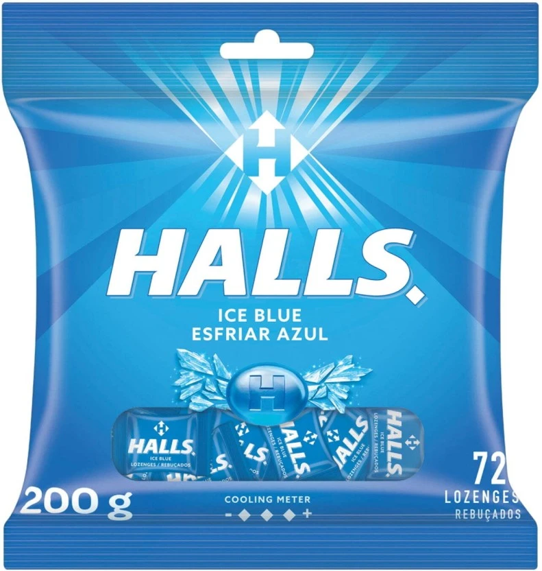 Hall's Lozenges Bag Ice Blue Mouth Freshener (Pack of 1 x 200 g) | Shop Online