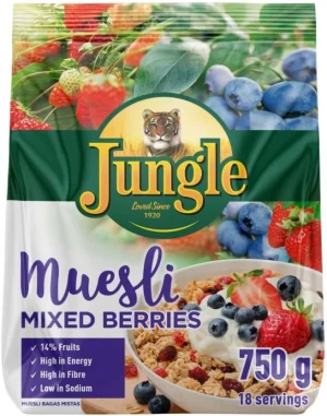 Jungle Muesli Mixed Berries Pouch (750 g) | Shop Online