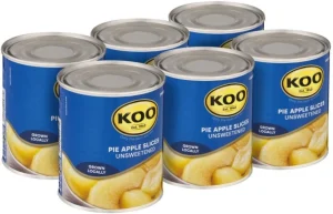 KOO Pie Apple Slices Unsweetened Fruits (765 g Pack of 6) | Shop Online
