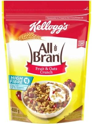 Kellogg's All Bran Fruit & Oats Crunch Pouch (400 g) | Shop Online