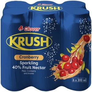 Krush Cranberry Sparkling Fruit Nectar (6 x 300 ml) | Shop Online