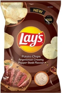 Lay’s Argentinian Creamy Pepper Steak Flavour Potato Chips (20 x 120 g) | Shop Online
