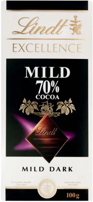 Lindt Excellence 70% Cocoa Mild Dark Chocolate Slabs (100 g) | Shop Online