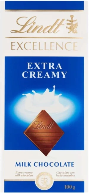 Lindt Excellence Extra Creamy Milk Chocolate Slabs (100 g) | Shop Online