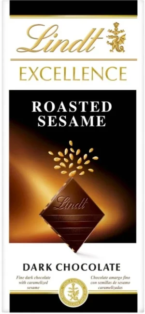 Lindt Excellence Roasted Sesame Dark Chocolate Slabs (100 g) | Shop Online
