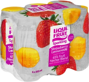 Liqui Fruit Sparkling Strawberry Lemeonade (6 x 300 ml) | Shop Online
