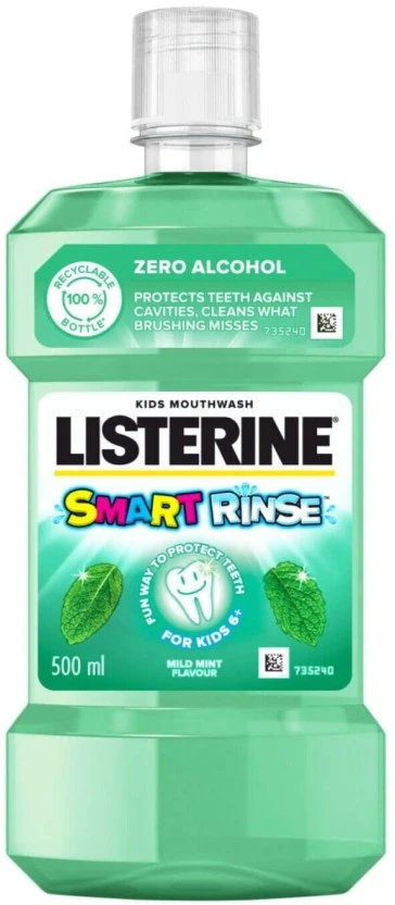 Listerine Smart Rinse M/Wash Mint (500 ml Pack of 12) | Shop Online - Image 2