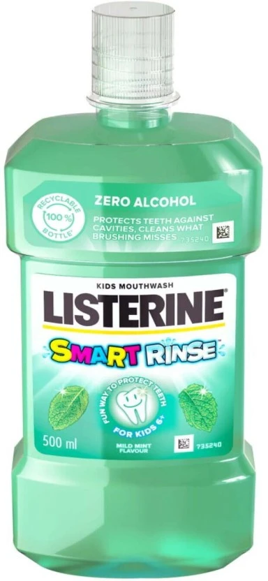 Listerine Smart Rinse M/Wash Mint (500 ml Pack of 12) | Shop Online