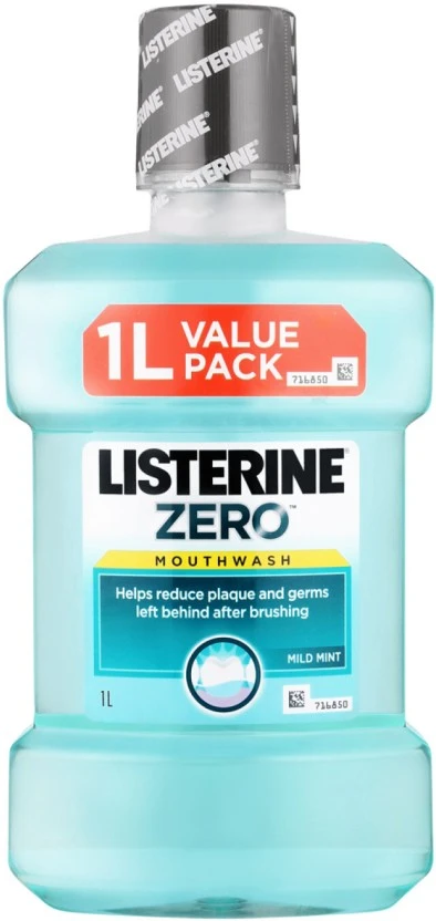 Listerine Zero Mouthwash Mint (1 L Pack of 6) | Shop Online - Image 3