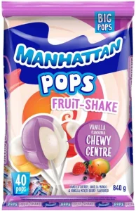Manhattan Fruit Shake Assorted Lollipop (Pack of 1 x 840 g) | Shop Online