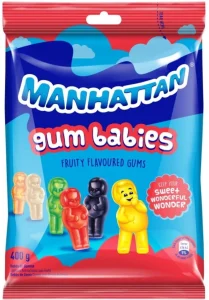 Manhattan Gum Babies Fruit Flavoured Jelly Sweets (Pack of 1 x 400 g) | Shop Online