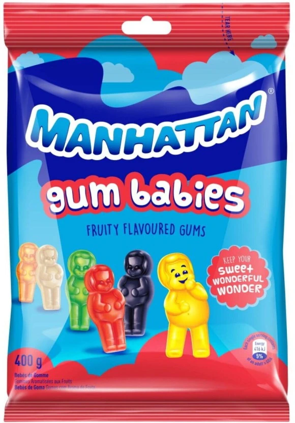 Manhattan Gum Babies Fruit Flavoured Jelly Sweets (Pack of 1 x 400 g) | Shop Online