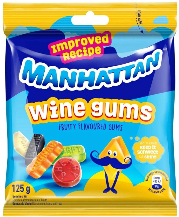 Manhattan Wine Gums Fruity Flavoured Chewing Gum (0.127 g) | Shop Online