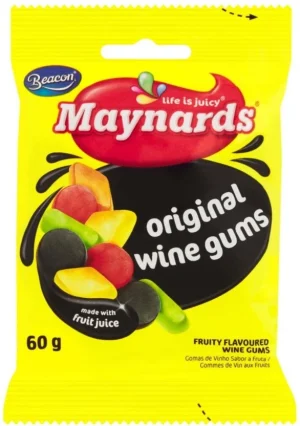 Maynards Jelly Sweets Wine Gums Orig Fruits (Pack of 1 x 60 g) | Shop Online