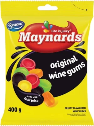Maynards Wine Gums Fruity Bubblegum (Pack of 1 x 400 g) | Shop Online