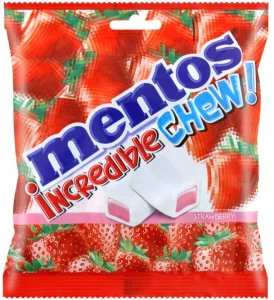 Mentos Incredible Chew Strawberry Sweets (Pack of 1 x 72 g) | Shop Online