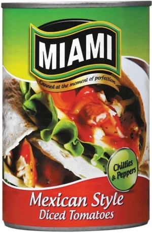 Miami Mexican Style Peeled Diced Tomatoes Vegetables (410 g) | Shop Online