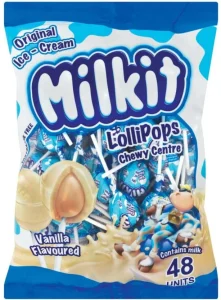Milkit Lollipops Vanilla Lollipop (Pack of 1 x 48 pieces) | Shop Online