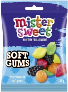 Mister Sweet Soft Gums Fruity Flavoured Jelly Sweets (Pack of 1 x 125 g) | Shop Online