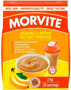 Morvite Instant Porridge Banana Flavour Pouch  (5 x 2 kg) | Shop Online