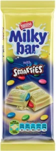 Nestle Milkybar with Smarties White Chocolate Slabs (80 g) | Shop Online