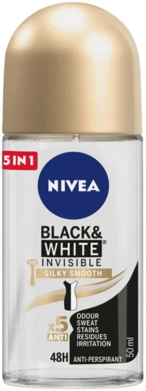 Nivea Black & White Invisible Deodorant Roll-on - For Women (50 ml Pack of 6) | Shop Online