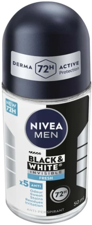 Nivea Black & White Invisible Fresh Deodorant Roll-on - For Women (50 ml) | Shop Online