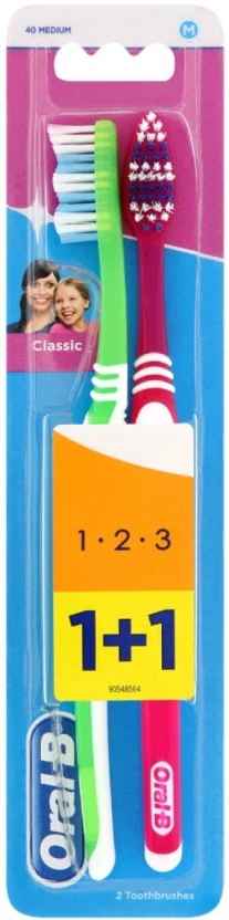 ORAL-B 3Effect Classic, 40 Medium Toothbrush (12 Toothbrushes) | Shop Online