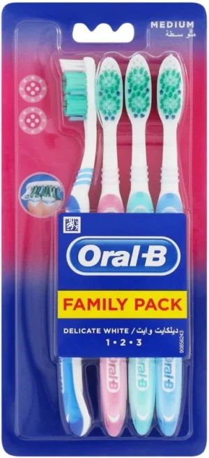 ORAL-B Delicate White Med Medium Toothbrush (6 Toothbrushes) | Shop Online