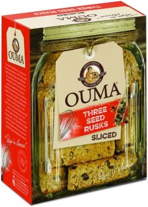 Ouma Sliced Butter flavoured Three Seed Rusk (12 x 450 g) | Shop Online