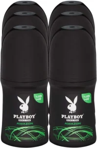 Playboy Amazon Deodorant Roll-on – For Men (300 ml Pack of 6) | Shop Online