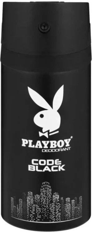 Playboy Body Code Black Deodorant Spray - For Men (900 ml Pack of 6) | Shop Online