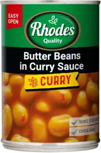 Rhodes Butter in Curry Sauce Beans (410 g Pack of 12) | Shop Online