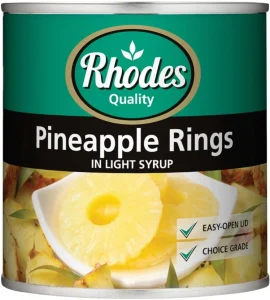 Rhodes Pineapple Rings in Light Syrup Fruits (440 g Pack of 12) | Shop Online