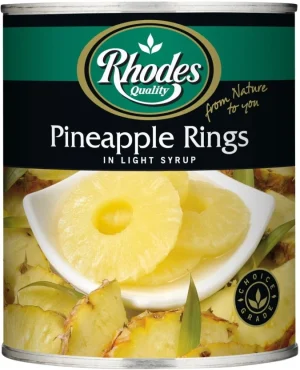 Rhodes Pineapple Rings in Light Syrup Fruits (825 g Pack of 6) | Shop Online