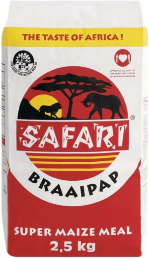 Safari BraaiPap Super Maize Meal Maize/Corn  (2.5 kg, Pack of 8) | Shop Online