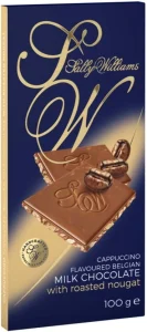 Sally Williams Cappuccino Flavoured Belgian Milk Chocolate with Roasted Nougat Milk Chocolate Slabs  (100 g) | Shop Online
