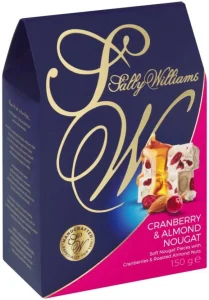 Sally Williams Cranberry and Almond Nougat White Chocolate Bars  (150 g) | Shop Online