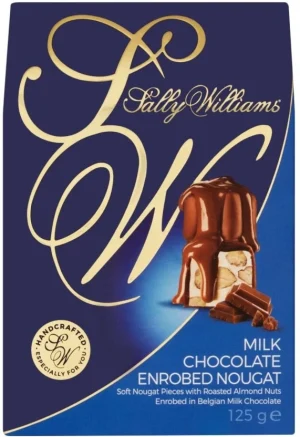 Sally Williams Milk Chocolate Roasted Almond Enrobed Nougat Milk Chocolate Bars  (125 g) | Shop Online
