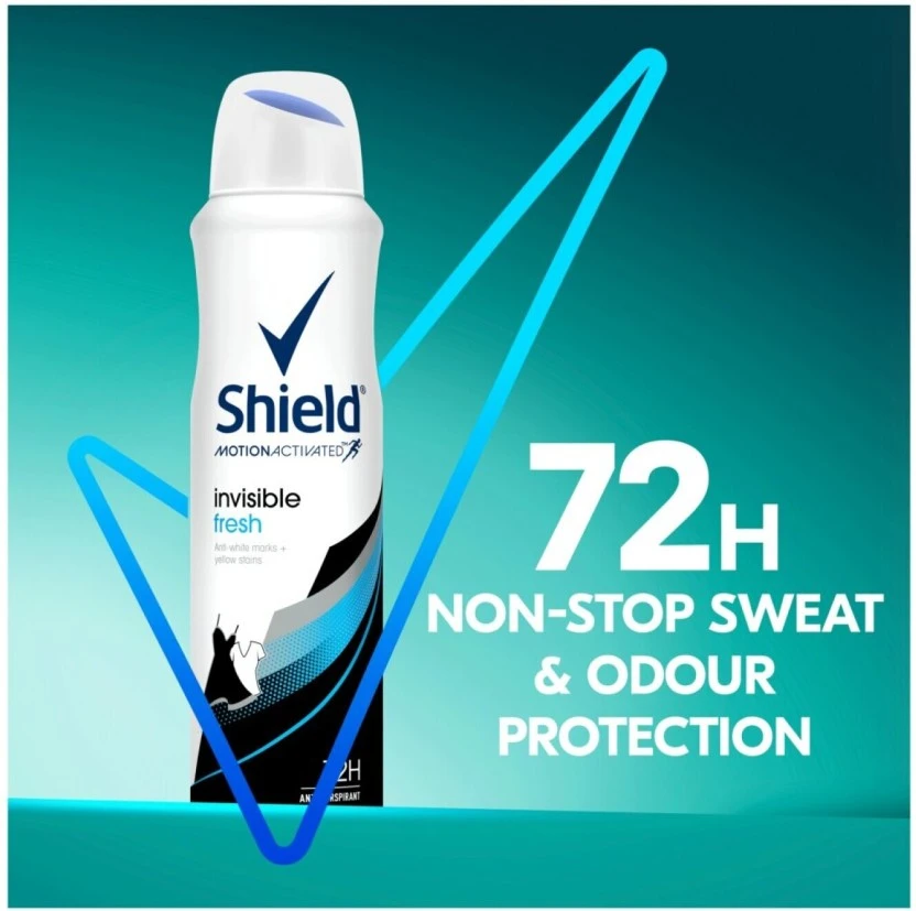 Shield Motion Activated Invisible Fresh Deodorant Spray - For Women (150 ml) | Shop Online - Image 2