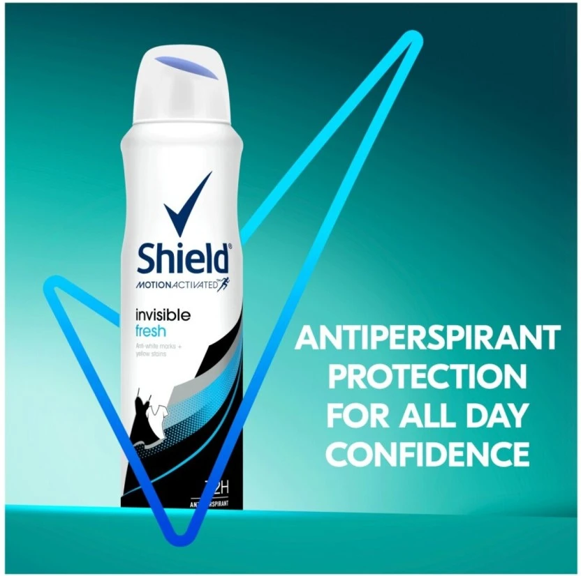 Shield Motion Activated Invisible Fresh Deodorant Spray - For Women (150 ml) | Shop Online - Image 3