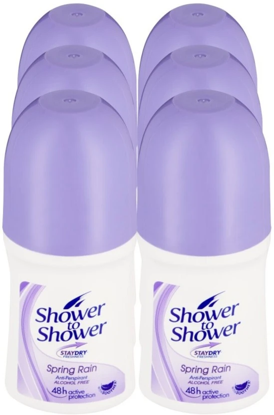 Shower To Spring Rain Deodorant Roll-on - For Women (50 ml Pack of 6) | Shop Online