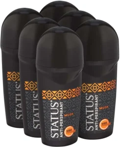 Status Roll On Spiced Musk Deodorant Roll-on – For Men  (50 ml, Pack of 6) | Shop Online