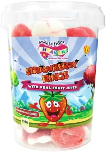 Sweets From Heaven Strawberry Rings Strawberry Sweets  (Pack of 1 x 450 g) | Shop Online