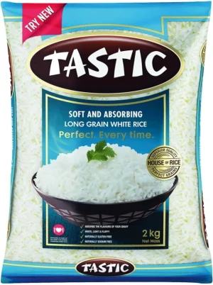 Tastic Soft And Absorbing Long Grain Rice (Long Grain, Raw)  (Pack of 10 x 2 kg) | Shop Online