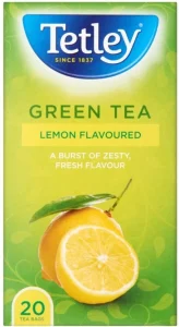 Tetley Lemon Flavoured Green Tea Box (0.051 kg) | Shop Online
