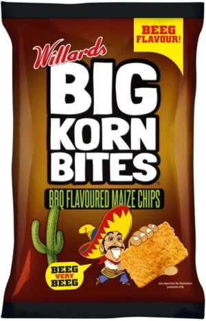 Willards Big Corn Bites BBQ Flavoured Maize Chips (1 x 120 g) | Shop Online